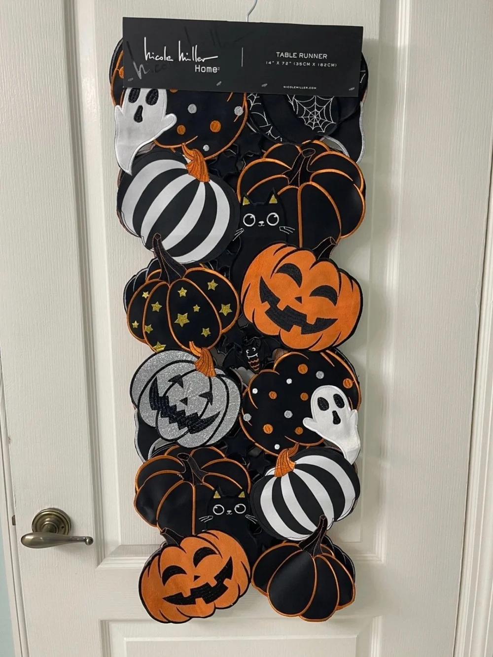Halloween Nicole Miller Hidden Cat Table Runner